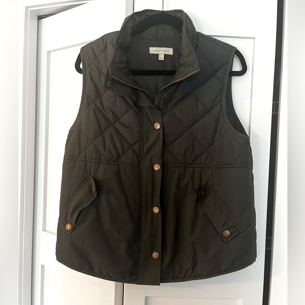 Women’s army green vest